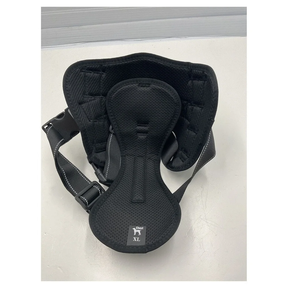 Extra Large Black Tactical Dog Harness Padded‎ Reflective XL